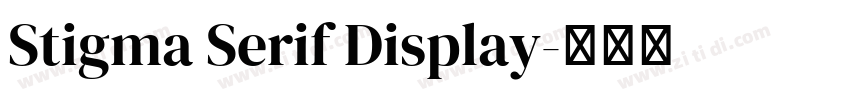 Stigma Serif Display字体转换
